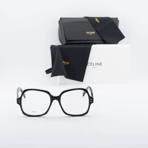 Celine CL50148I 001 Square Eyeglasses 53mm – Shiny Black - Picture 3 of 9